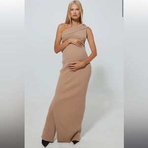 Bumpsuit cozy knit one shoulder dress